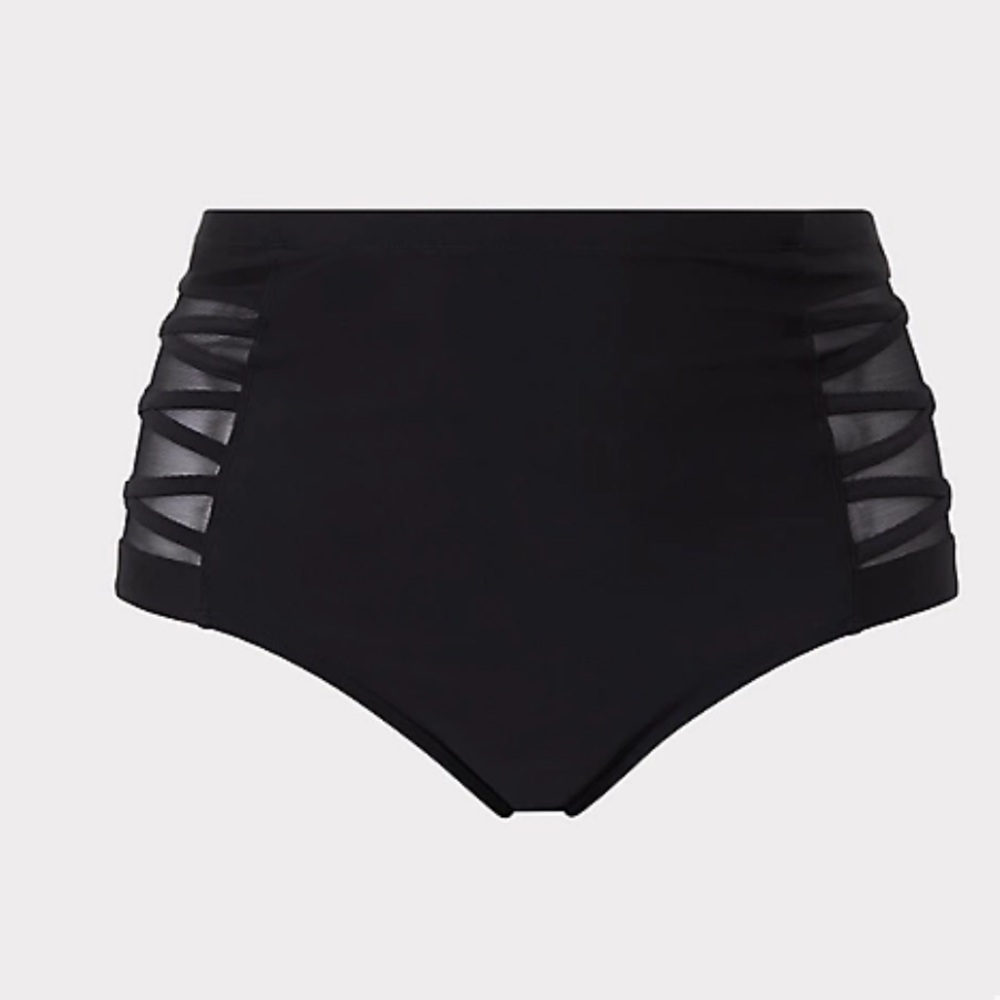 New Torrid sz 3 Lattice High‎ Waisted Swim Bathing Suit Briefs 3X